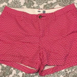 Pink and orange floral shorts